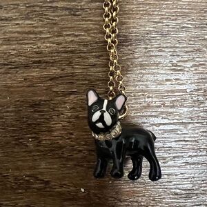 Kate Spade Ma Cherie Antoine French Bull Dog Pendant Necklace